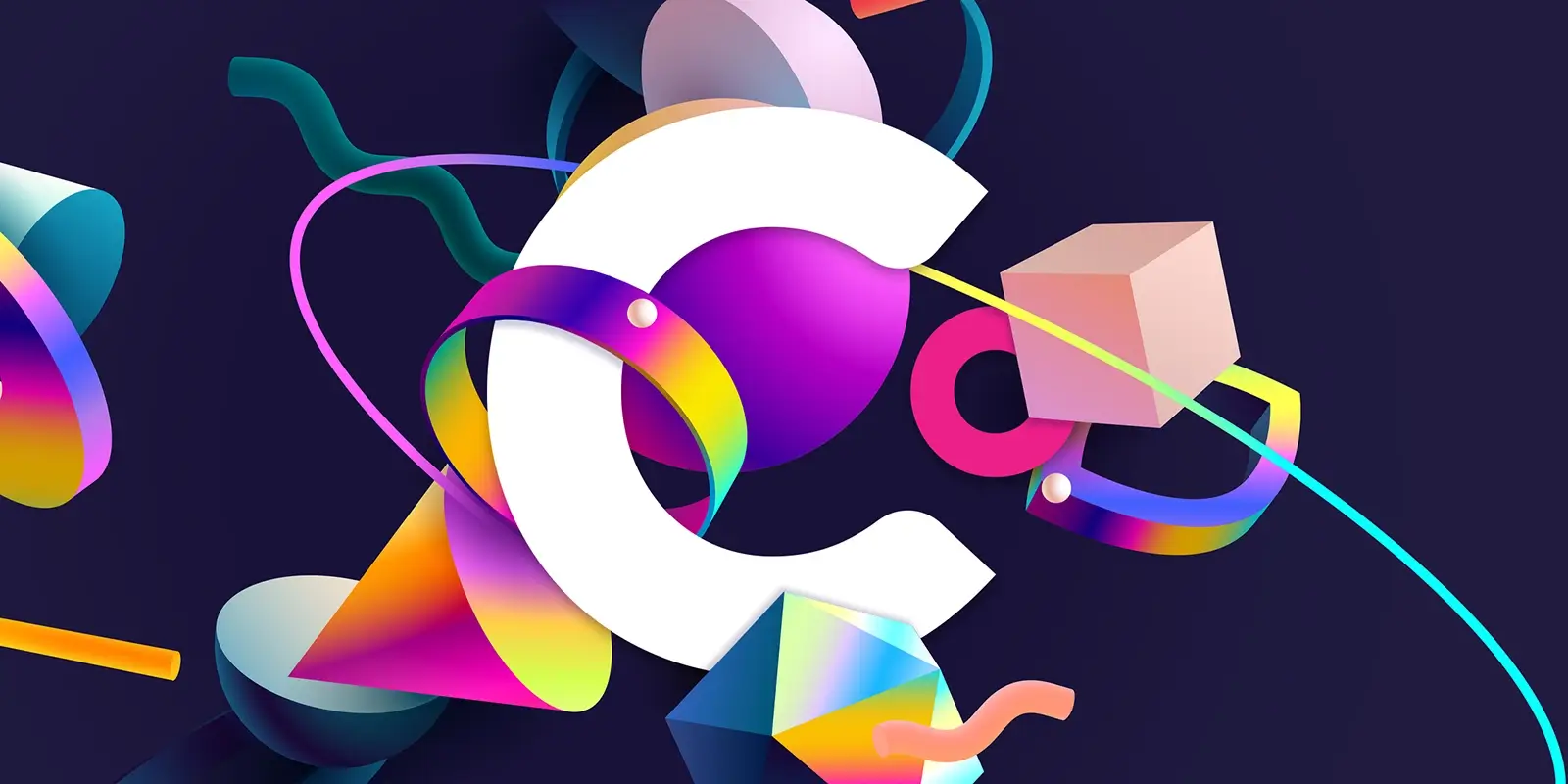 Outline Clear Digital “C” logo on an abstract background representing top Drupal modules for enhancing B2B website functionality.