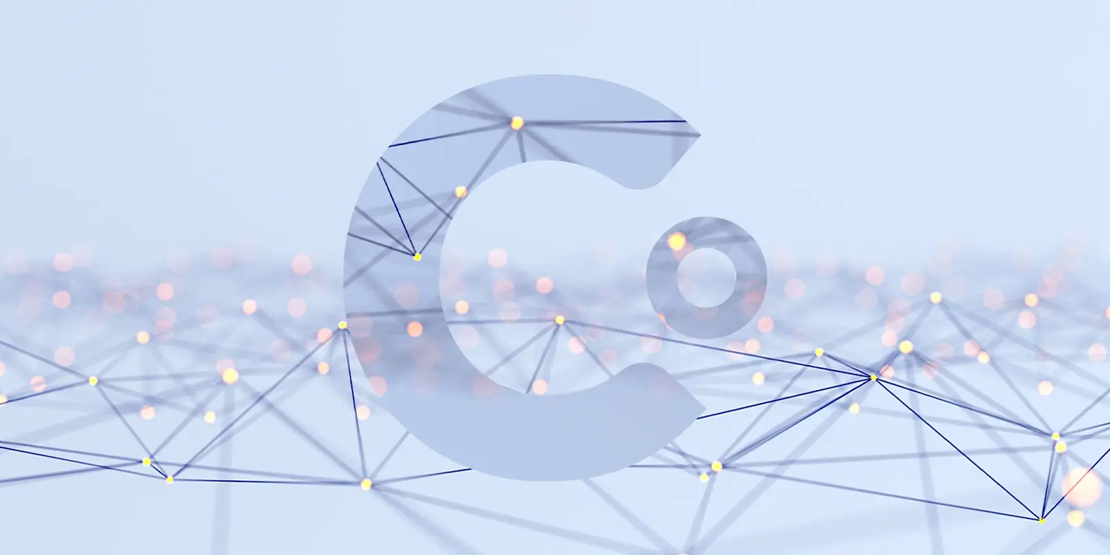 Clear Digital C logo over an abstract background representing femininity in leadership