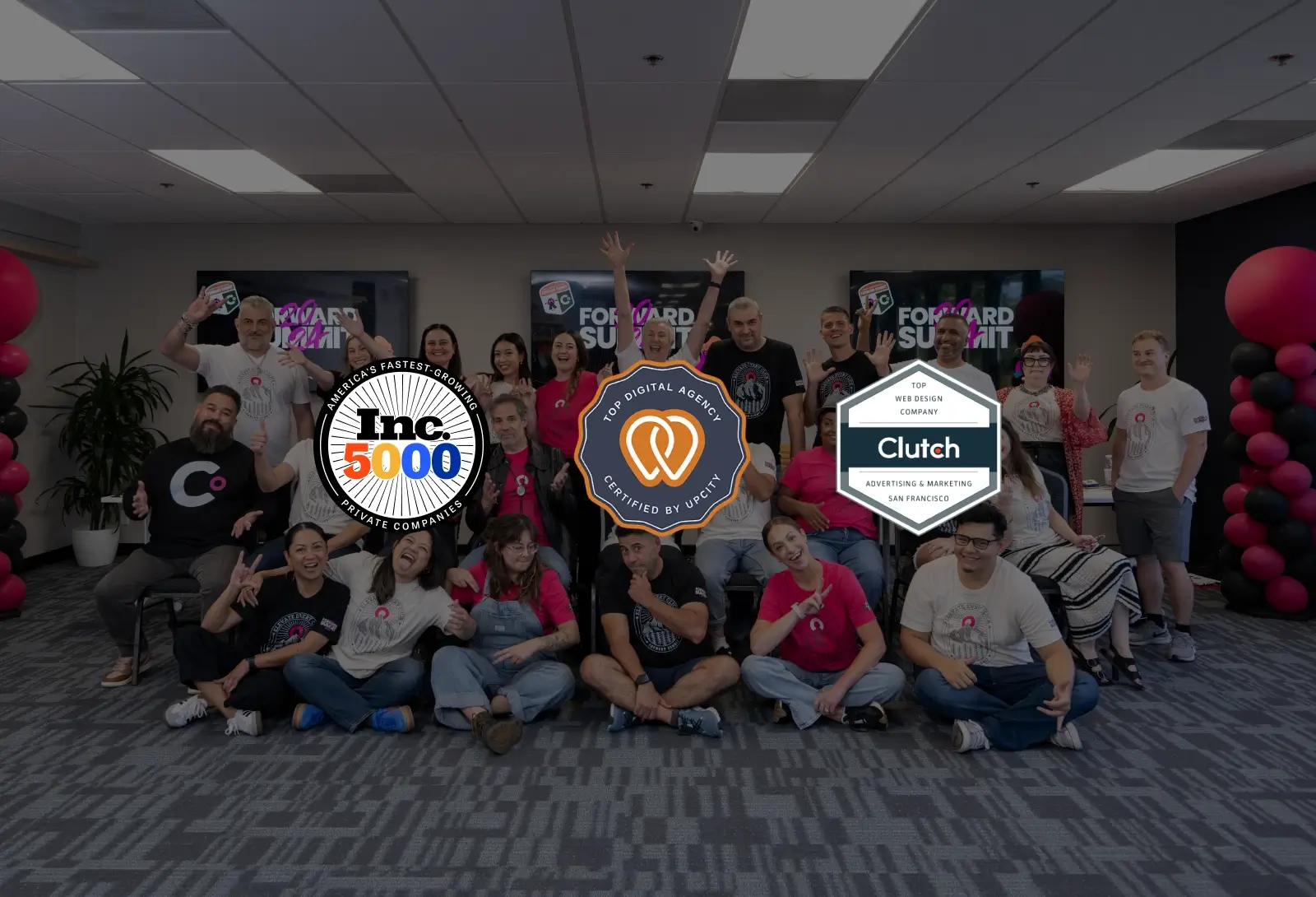 About Clear Digital awards and certificates team photo