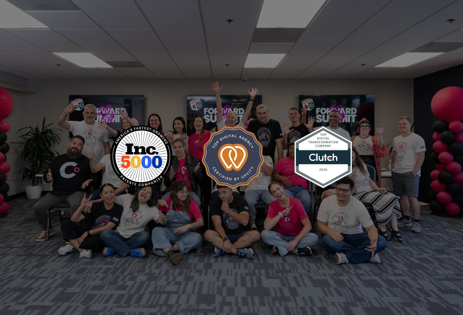 About Clear Digital awards and certificates team photo