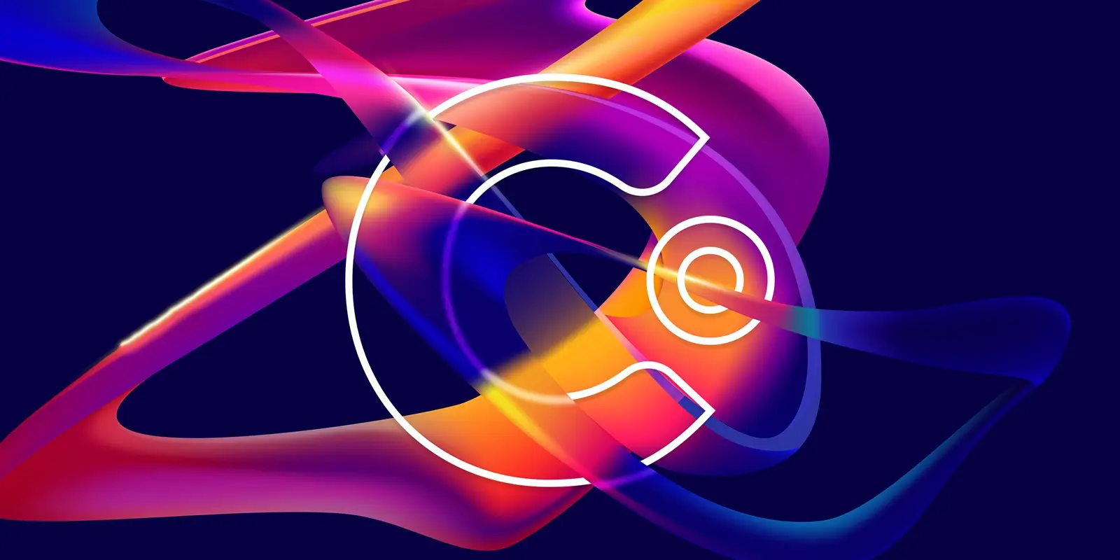 Outline Clear Digital “C” logo on an abstract background representing a user-friendly WordPress backend for B2B websites.