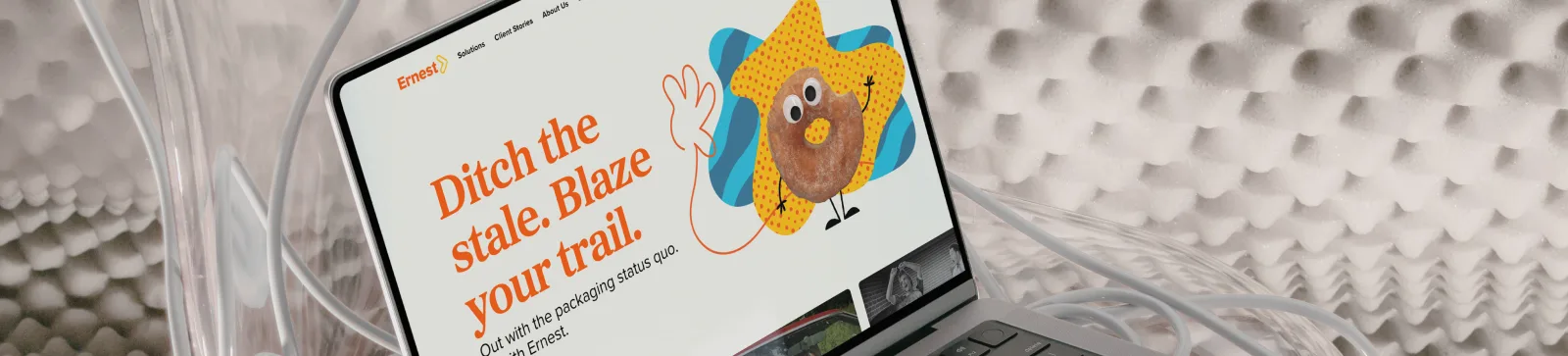 Ernest website redesign by Clear Digital showcasing a modern B2B digital experience and refreshed UX architecture.