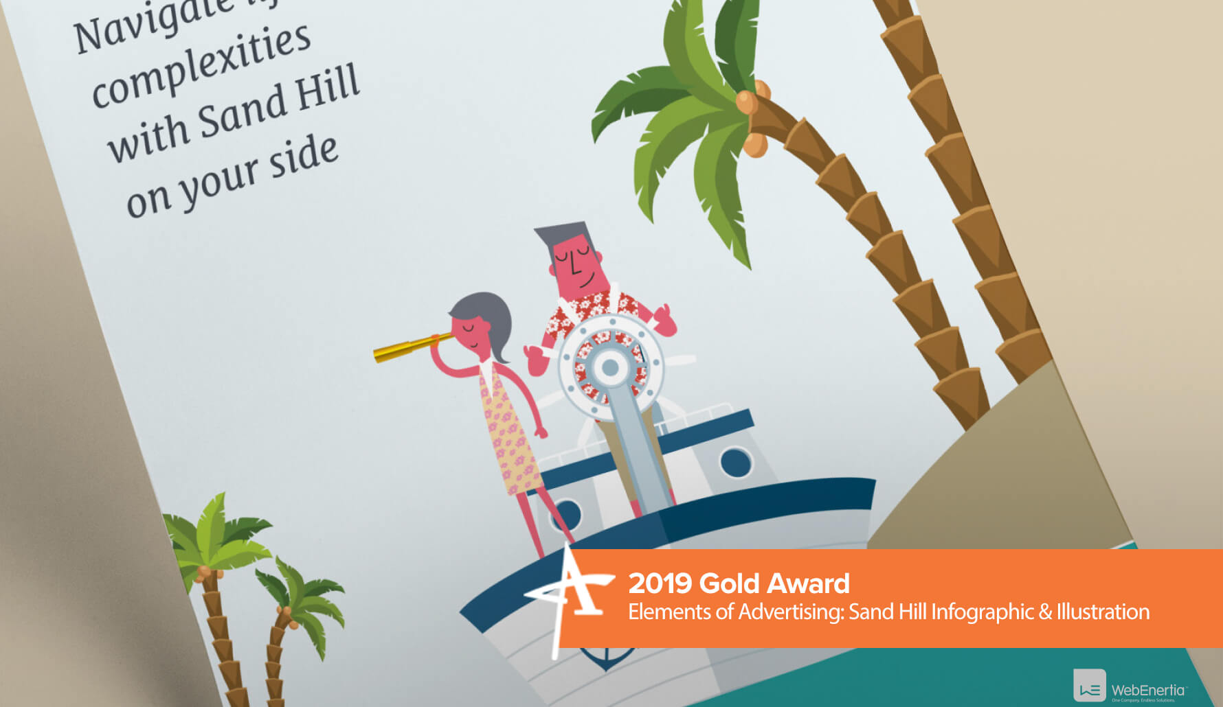 2019 Gold Addy Award - Elements of Advertising: Sand Hill Infographic & Illustration