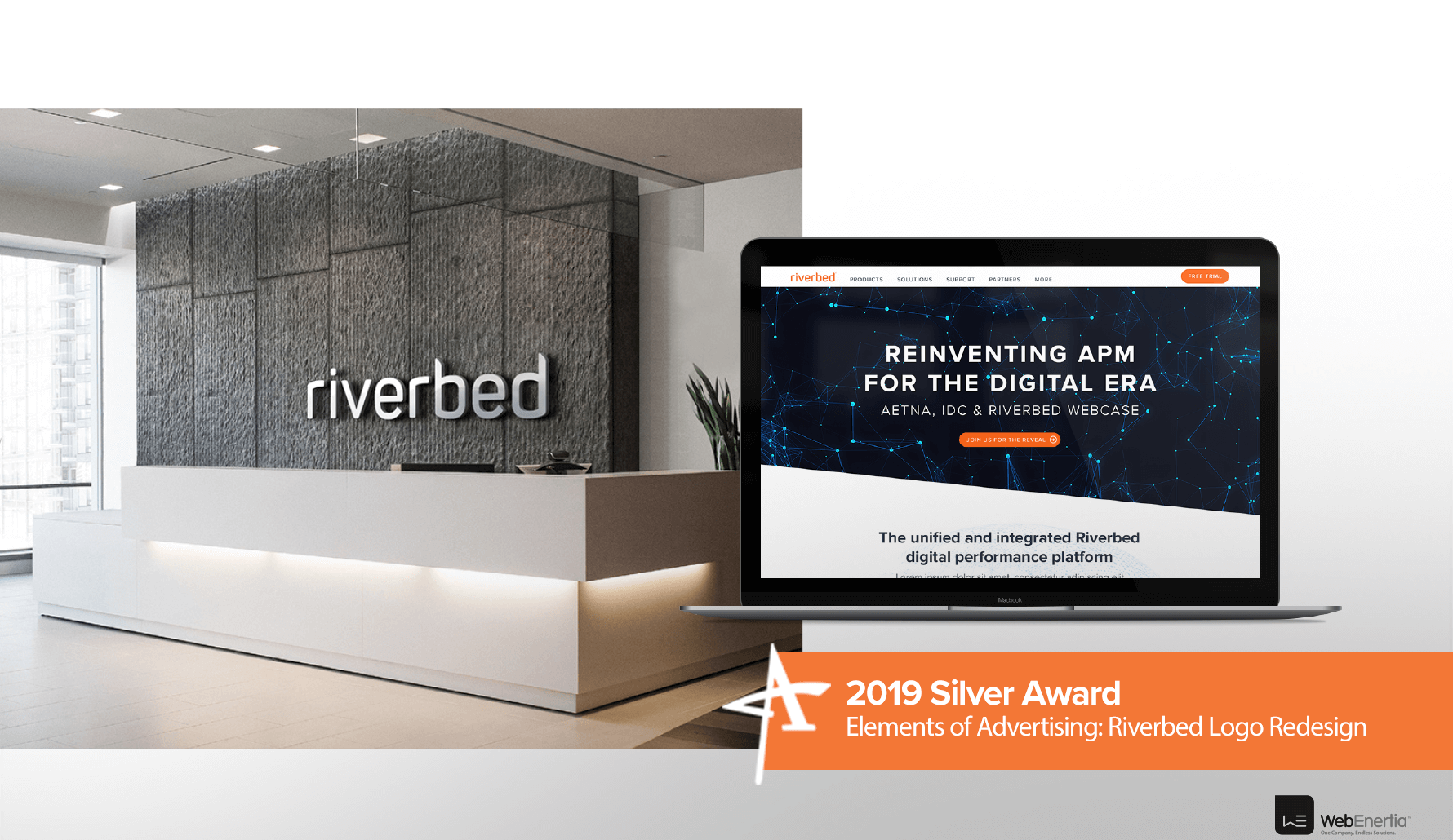 2019 Silver Addy Award - Elements of Advertising: Riverbed Logo Redesign