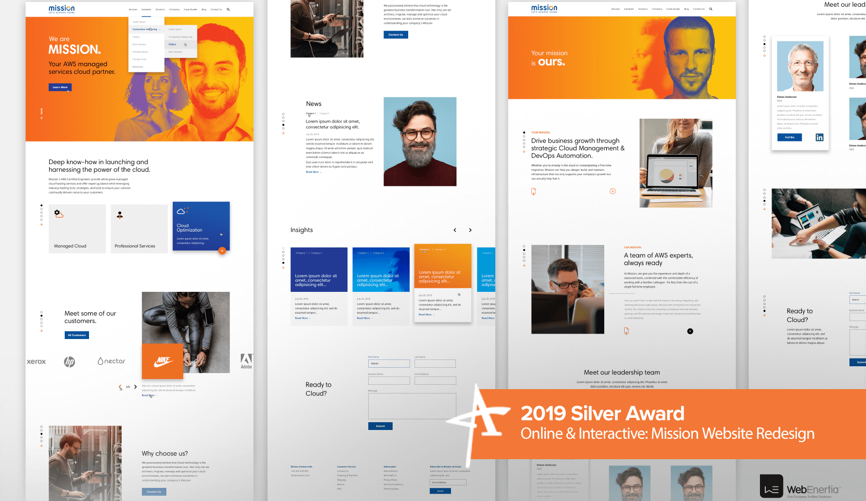 2019 Silver Addy Award - Online & Interactive: Mission Website Redesign