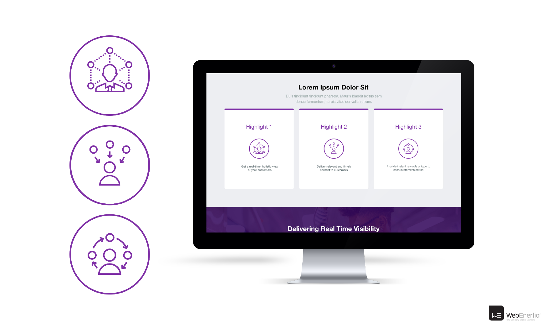 DataStax Website Redesign purple icons mockup