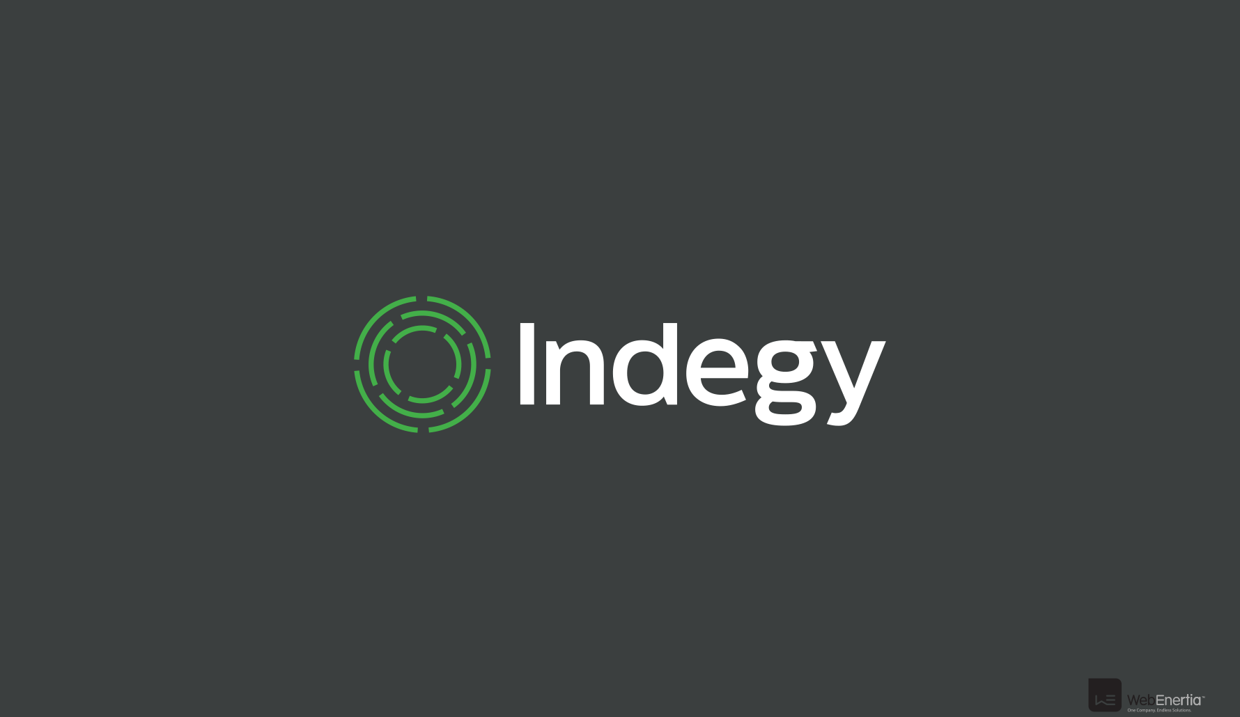Indegy Brand Update & Guidelines Indegy in white text with green circular maze logo